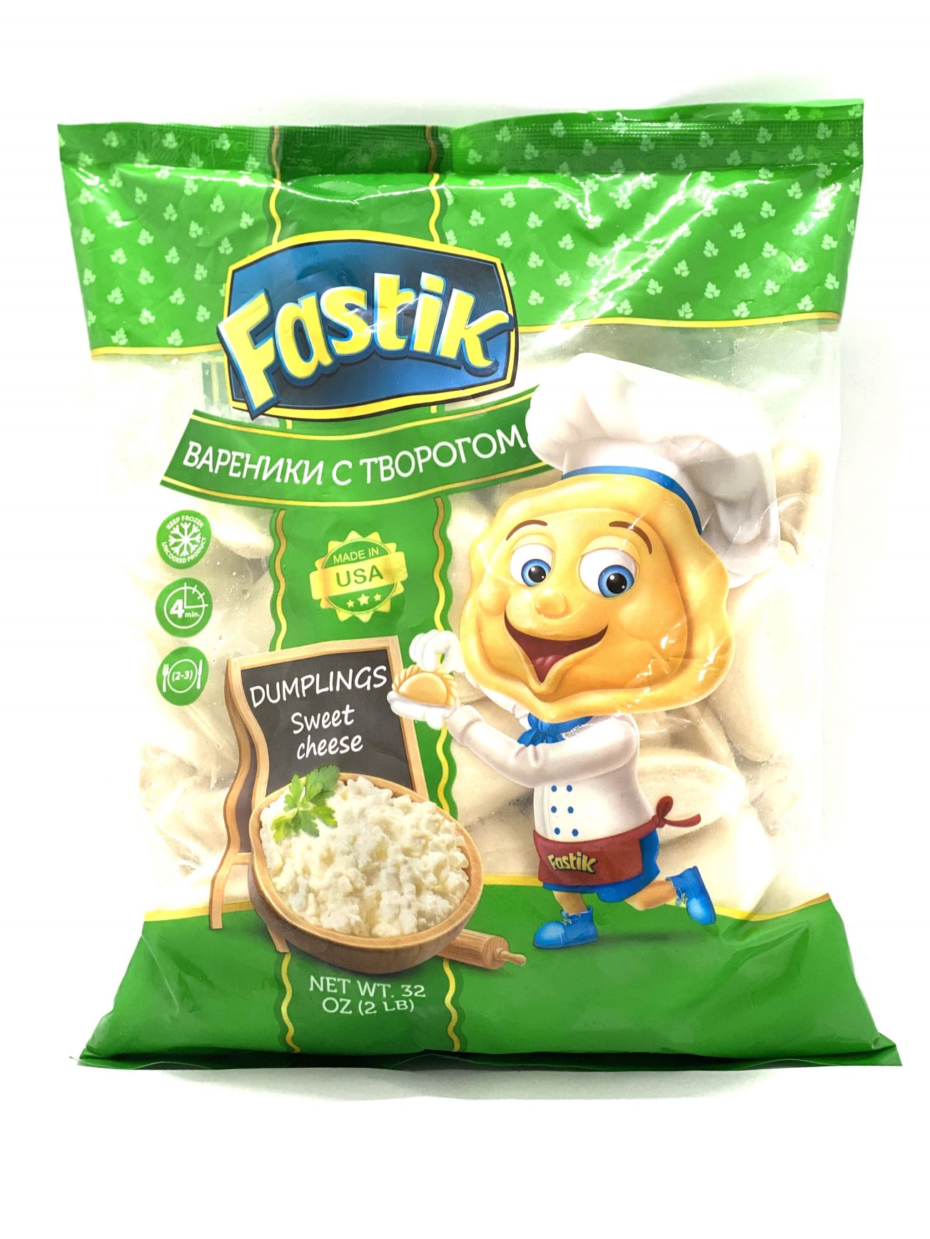 Frozen products Pelmeni, Dumplings DUMPLINGS WITH SWEET CHEESE 2 lb